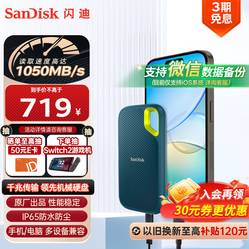 ���� �ƶ���̬Ӳ�� E61 1TB������1050MB/s