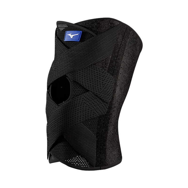 美津浓（MIZUNO）护膝膝盖运动专业登山半月板损伤女男士用跑步羽毛球篮球护具L*2