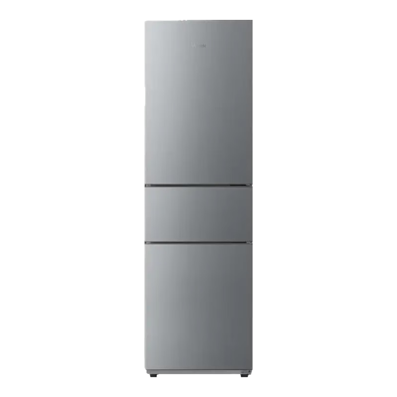 华凌美的冰箱出品三门213L家用小型冰箱冰箱节能低音三门三开门租房冷冻冷藏家用小冰箱HR-223T 灰色