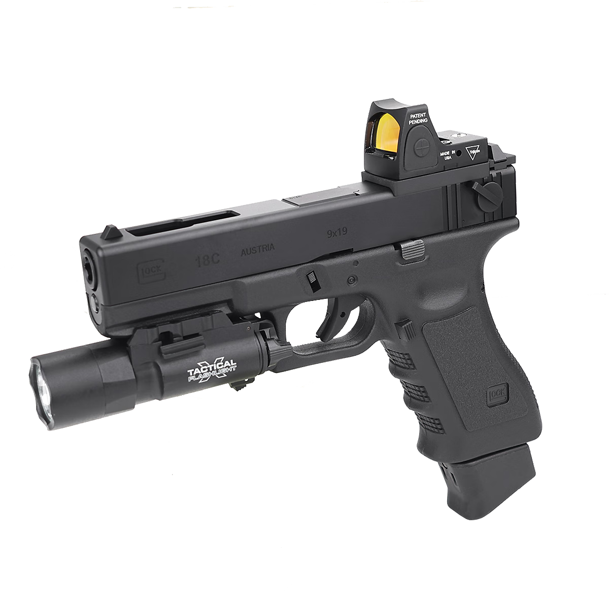 高恩OY格洛克g18c無(wú)刷電手水電動(dòng)玩具槍ojbk軟彈兒童成人wargam發(fā)射器 OY-g18c無(wú)刷(長(zhǎng)+短夾)+RMR+X300