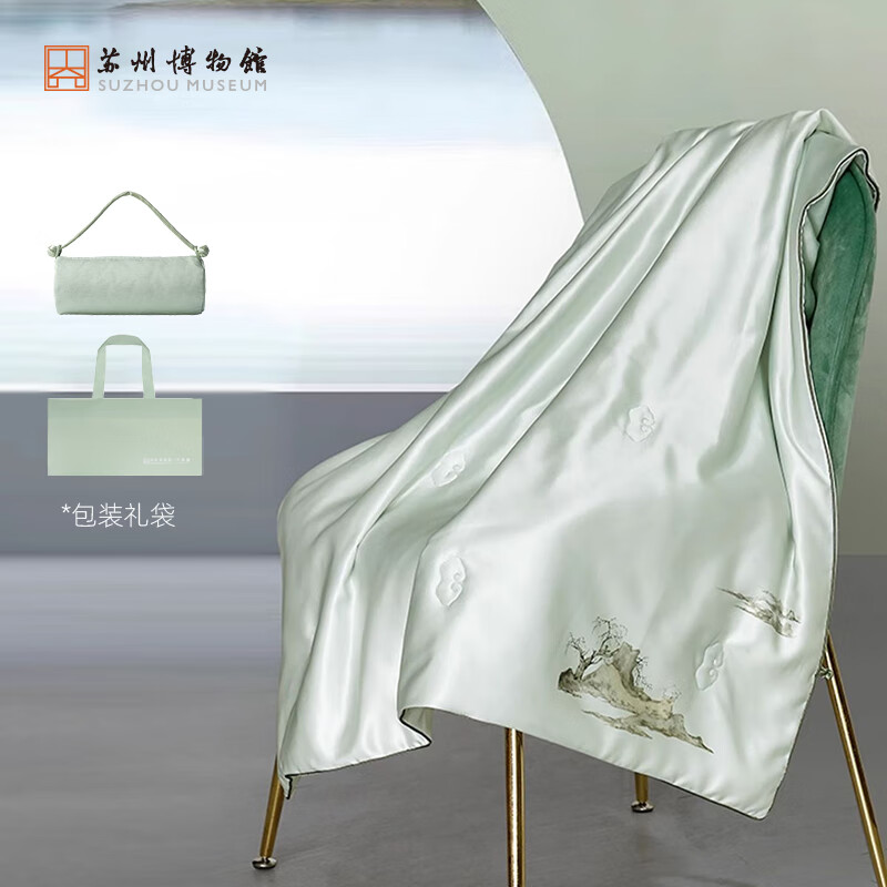 苏州博物馆×太湖雪山色空濛蚕丝被空调被凉感午睡被商务送礼教师节礼物女士 山色空濛蚕丝被