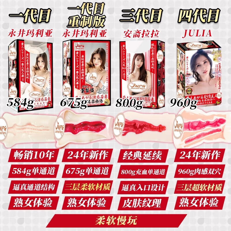 JNPG飞机杯男用成人情趣玩具用品臀部倒模名器证明淫熟4代京香Julia YS淫熟4代Julia京香+吸水套餐