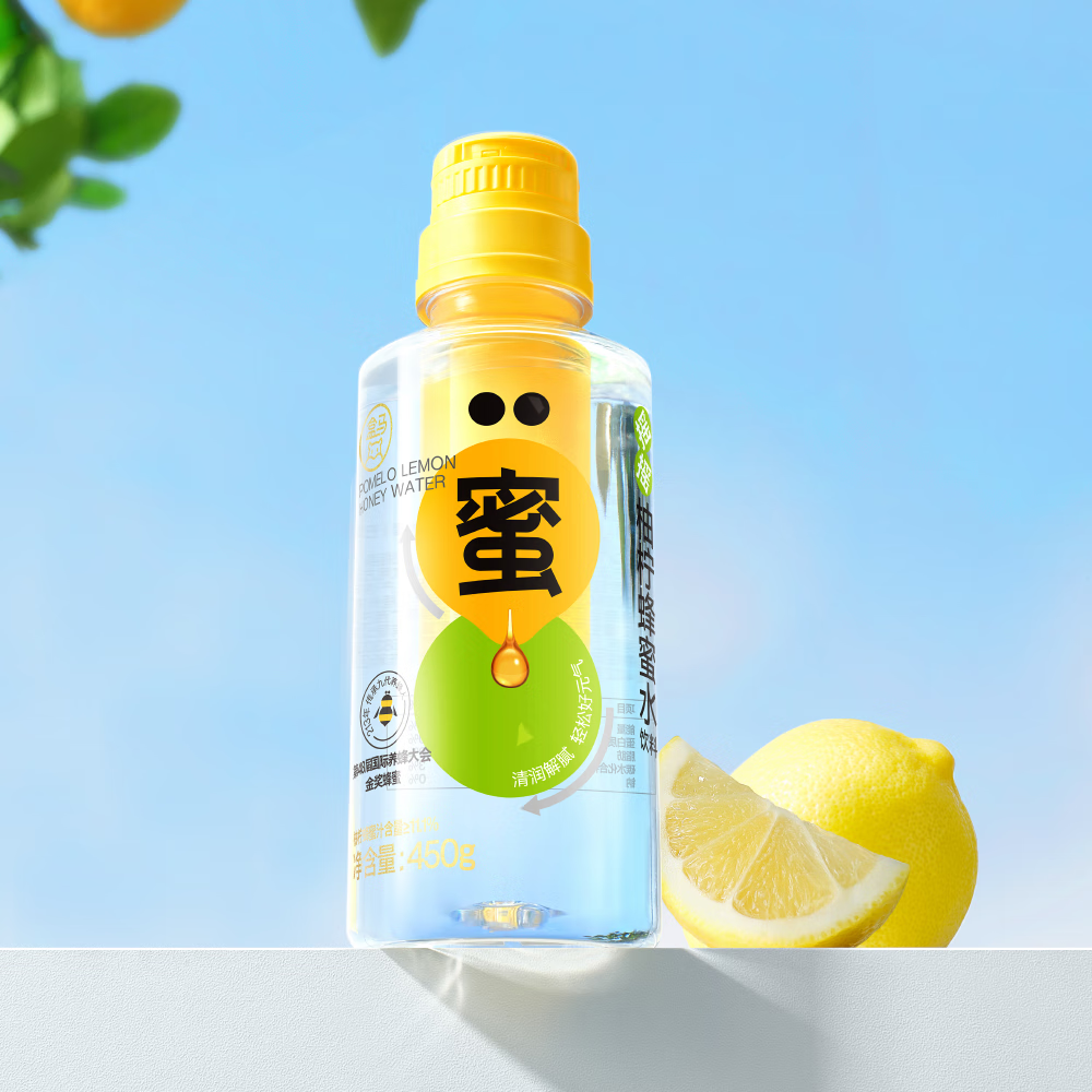 盒马摇摇柚柠百香果蜂蜜水金奖蜂蜜清润解腻分离包装卫生便携解渴饮品 摇摇柚柠蜂蜜水450g*6瓶