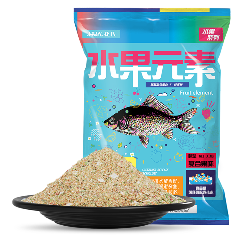 一味化氏水果元素夏季新品功能餌鯉魚(yú)鯽魚(yú)餌料魚(yú)餌料 水果元素260g/包