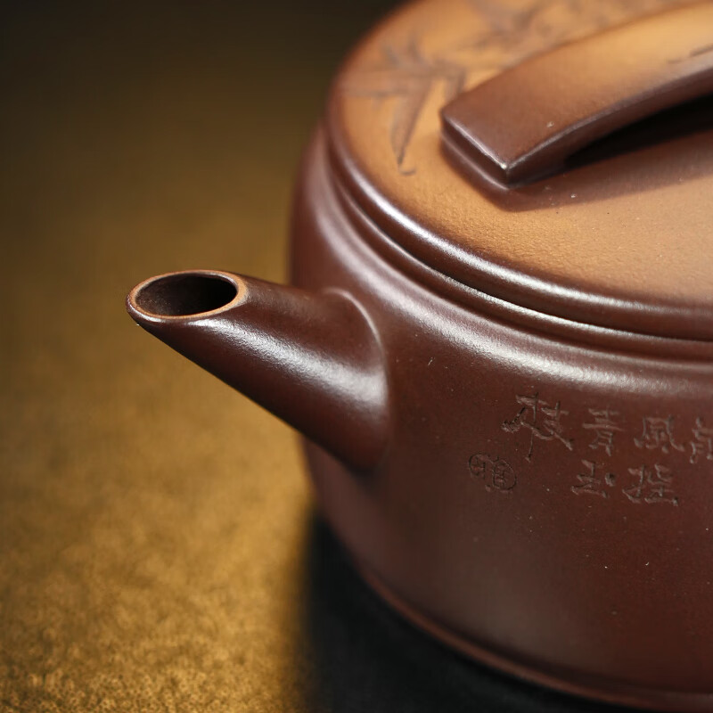 紫来顺宜兴名家高端紫砂壶纯手工刻绘剑流汉瓦壶正品送领导送男士礼品 紫泥剑流汉瓦 170ml