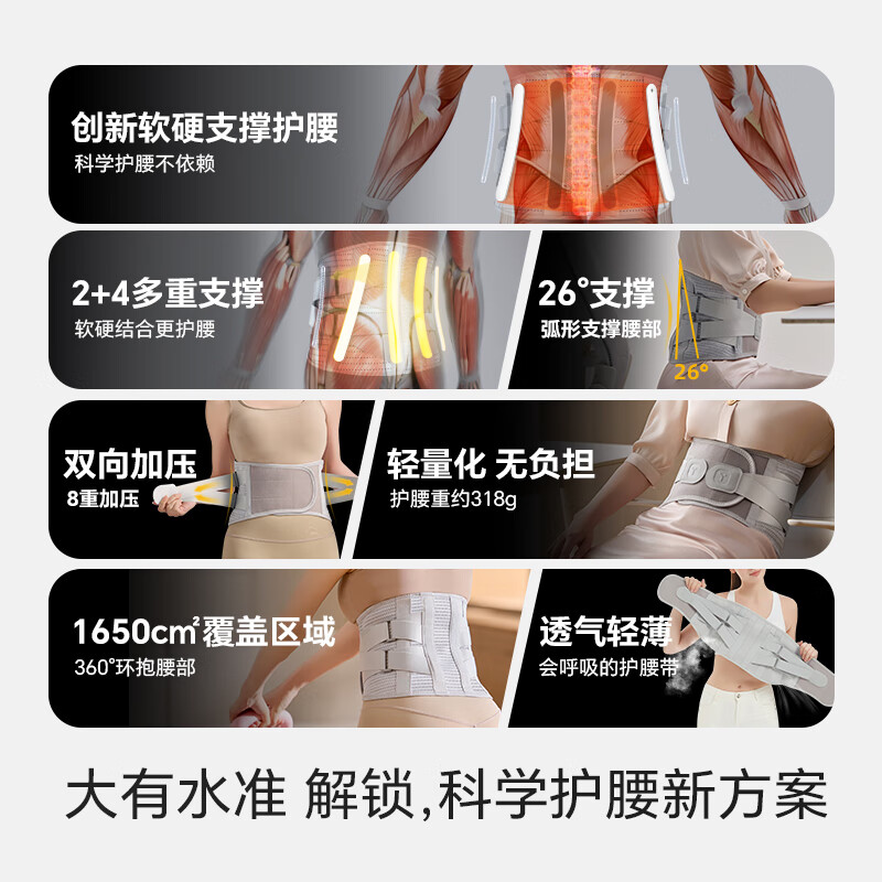 养生日记护腰带腰间盘突出医用级腰肌劳损腰带腰托腰围夏季薄透气久坐久站 【送礼优选】医用护腰带 均码