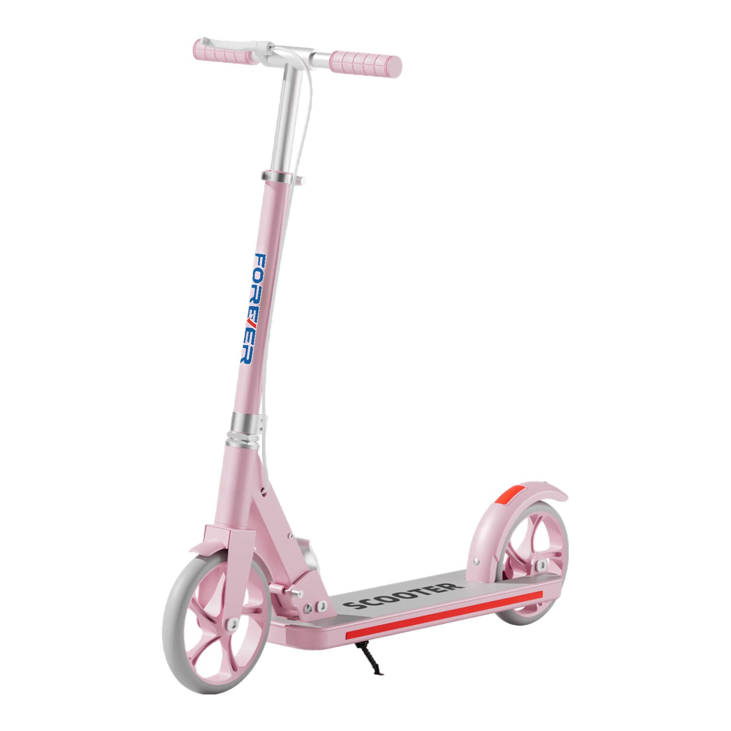永久（FOREVER）代步滑板車兩輪青少年學(xué)校園折疊車城市上下班二輪單腳兒童節(jié)禮物 T6款粉色【雙剎+閃光輪】