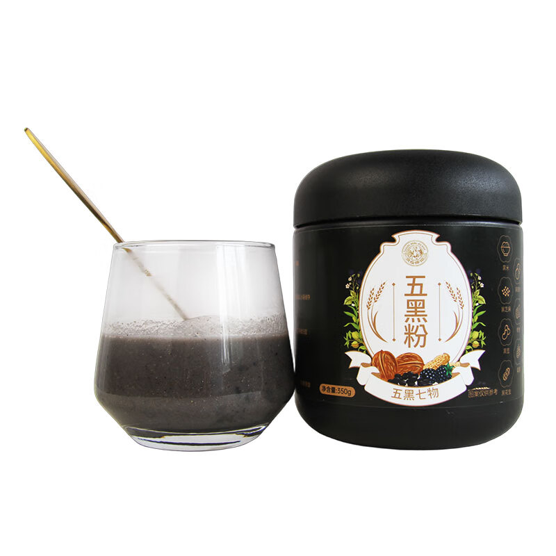 良农嫁稻黑芝麻五黑粉 冲饮即食早餐下午茶代餐粉 五黑粉350g*1罐