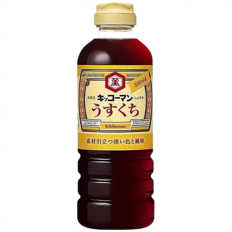 萬(wàn)字醬油濃口 日本醬油原裝進(jìn)口 龜甲萬(wàn)壽喜燒照燒汁牛肉飯調料汁 龜甲萬(wàn)淡口醬油500ml