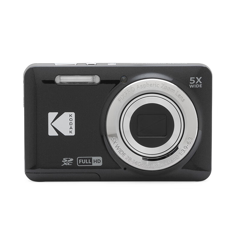 柯達（Kodak）數碼相機入門(mén)級學(xué)生家用小型卡片機CMOS高清照相機 黑色 官方標配