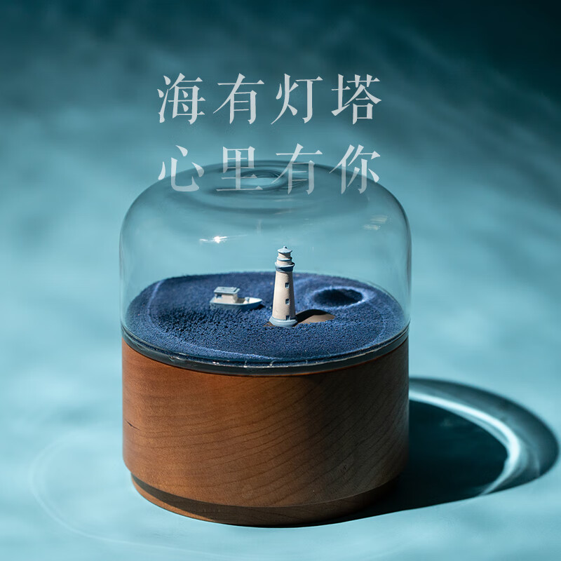 馬鹿趙牧辰馬鹿磁力音樂盒八音盒擺件定制女生男生朋友生日禮物 燈塔與海-千與千尋-免費(fèi)刻字_趙