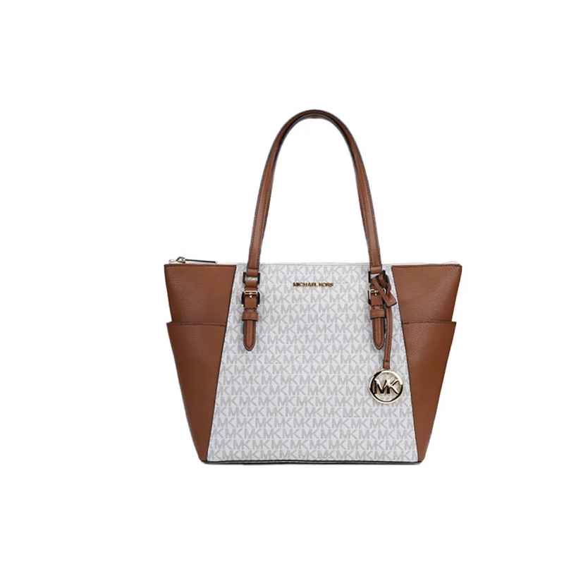 MICHAEL KORSMK女包 奢侈品 CHARLOTTE托特包单肩包 香草白