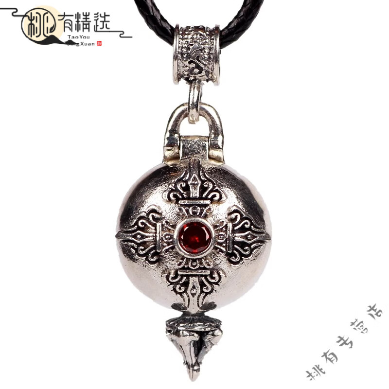 精品嘎烏盒空盒尼泊爾空心吊墜可拆藏銀嘎烏盒可打開裝東西手工小號噶烏盒男女士項墜 嘎烏盒單吊墜