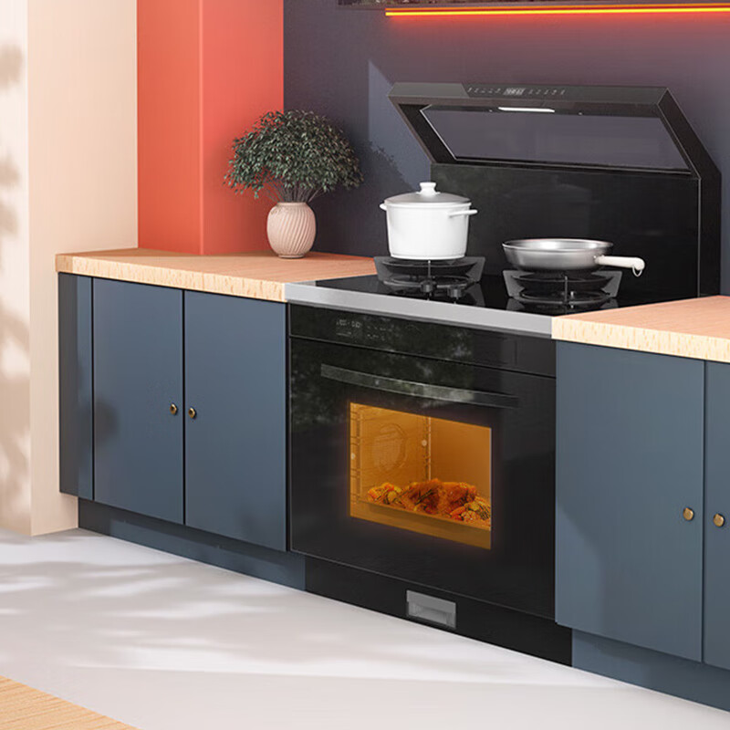 华凌美的（Midea）出品 【全新升级叠层匀温烤】变频油烟机 小透明蒸烤炸一体集成灶 蒸烤箱【WX9S】 集成灶蒸烤一体