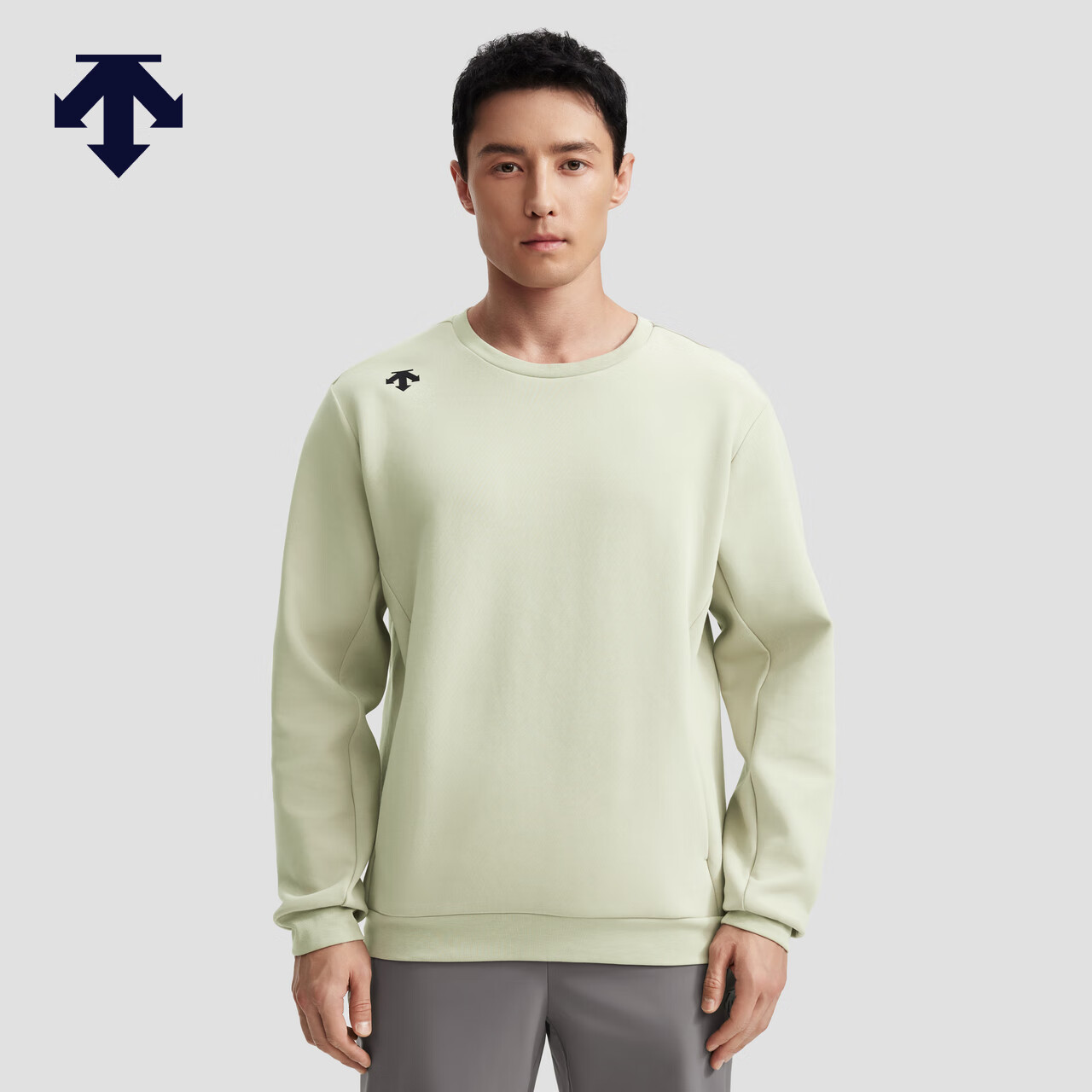 迪桑特（DESCENTE）迪桑特TRAINING系列综训运动健身男女同款针织套头卫衣 LK-浅卡其色 M (170/92A)