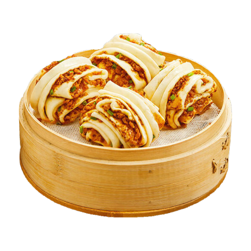 樂(lè )肴居多肉花卷 兒童早餐包子饅頭 肉沫陷加熱速食面點(diǎn)半成品 多肉花卷2400g 30枚【劃算】