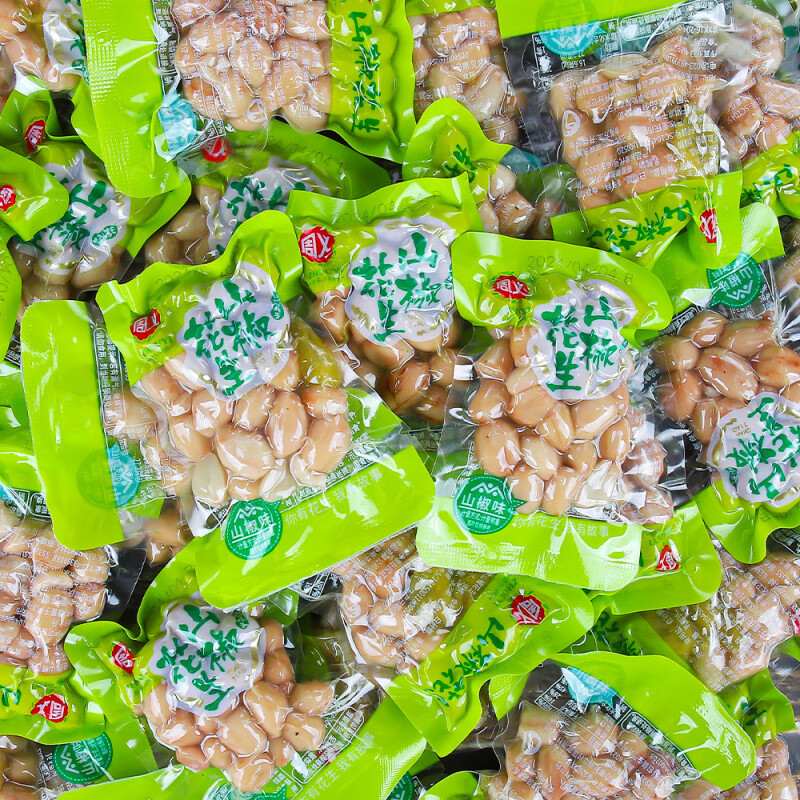 周義山椒花生 重慶特產(chǎn)去殼泡椒花生米小包裝下菜休閑零食批發(fā) 周義山椒花生*500g【約15包】