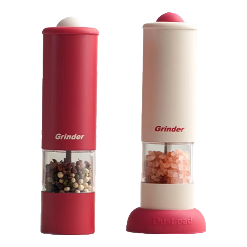 拜杰电动胡椒研磨器黑胡椒粒海盐家用高端自动磨胡椒粉研磨瓶调味瓶罐 type-c充电【曜石黑】电动研磨器 收纳底座丨粗细调节