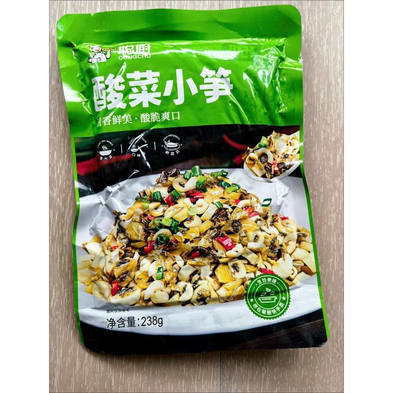 聰廚竹筍酸菜小筍湖南特產(chǎn)無辣免切洗外婆菜下飯腌菜半成品菜 238.00g