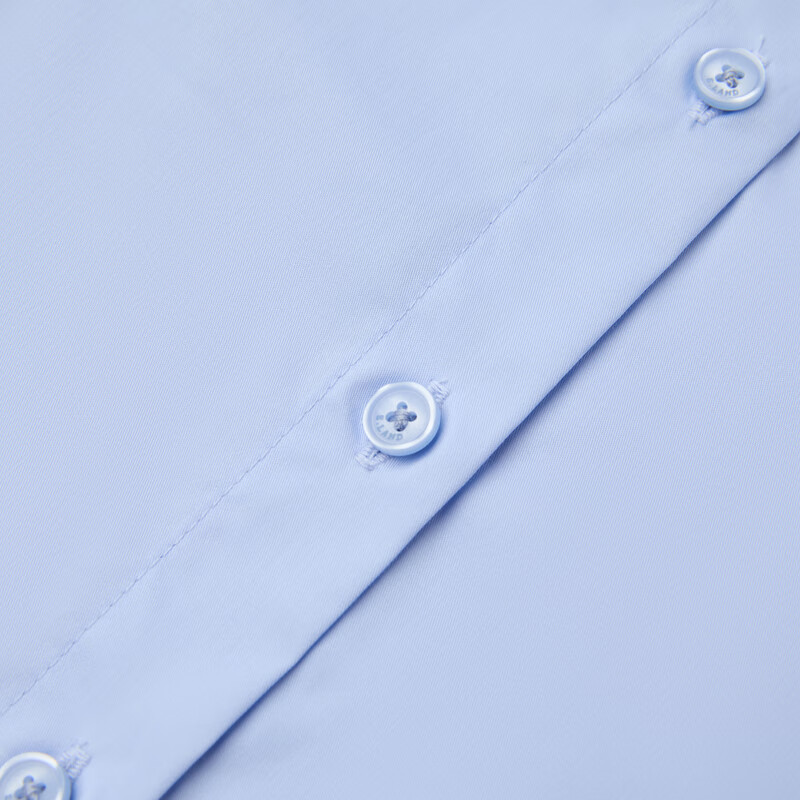 ELAND衣恋衬衫女棉质撞色翻领单排扣长袖上衣2025秋季新款 浅蓝色(51)L/Blue S /160