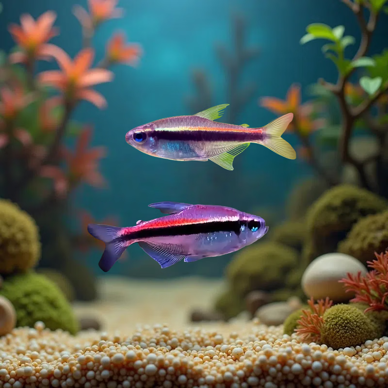 绯红巧克力灯鱼小型热带观赏鱼活体草缸可混养高端灯鱼霓虹灯鱼 1