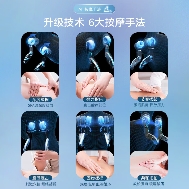 索弗按摩椅家用全身懒人按摩椅多功能太空舱小型实用电动按摩沙发摇椅躺椅小巧轻便送父母长辈生日礼物 小米雅灰【四大智能模式+六大按摩+升级app操控】