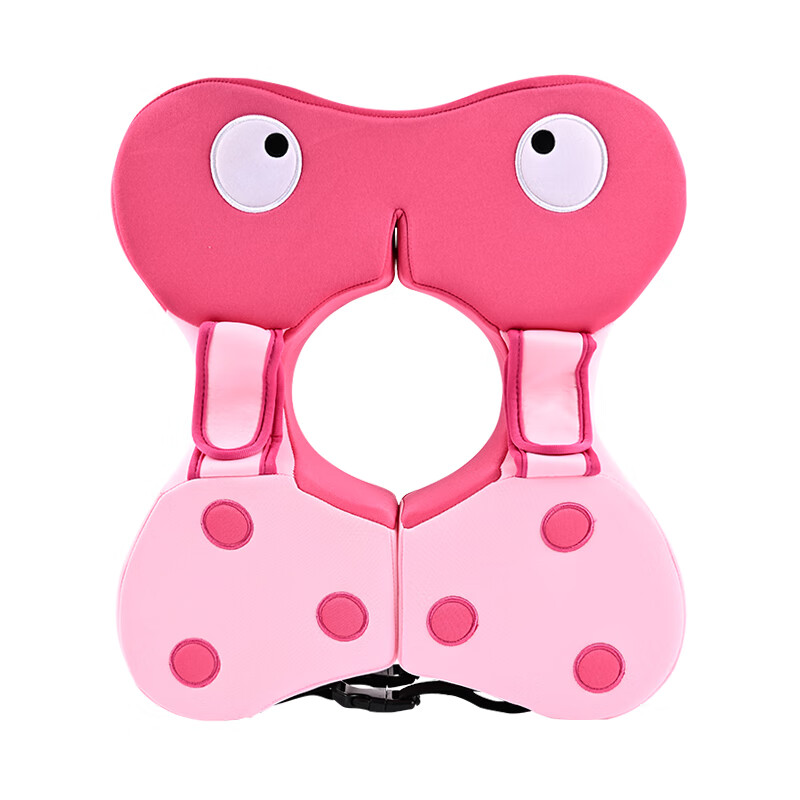 贝恩拉儿童游泳圈0-3岁 婴儿免充气防侧翻泳圈宝宝洗澡玩具装备水上用品 甲壳虫粉红色【3个月-3岁】