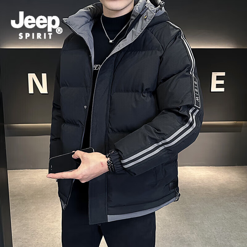 JEEP SPIRIT�����������ﶬ���¿���ʿ��ñ�޷��Ӻ�ů�������ʷ��綬װ ��ɫ XL