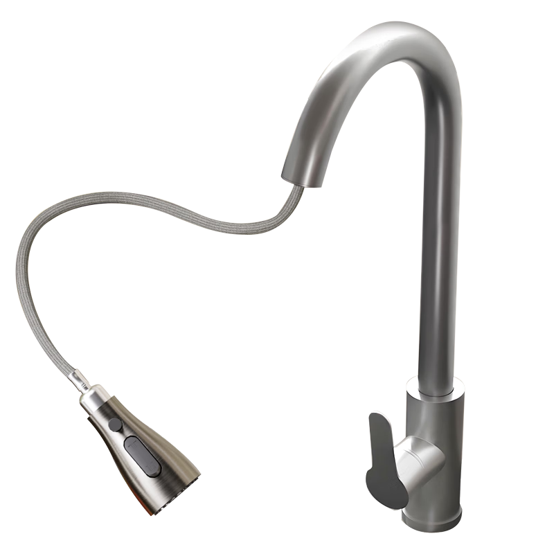 京米优选厨房面盆水龙头洗菜盆抽拉龙头冷热二合一360°旋转延伸器防溅头