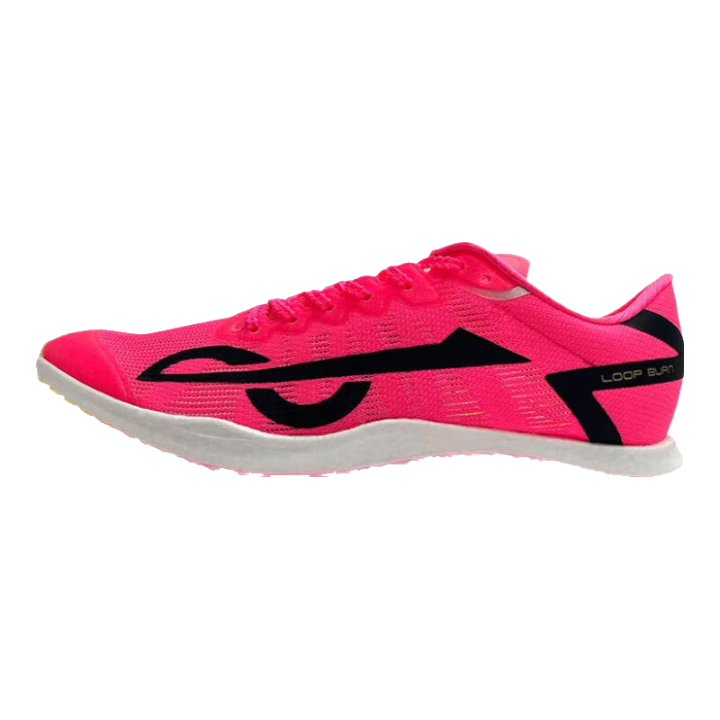 派燃烧轻刺1.0全掌碳板体考体育生专用鞋比赛竞速无钉钉鞋田径跑步鞋 炫彩粉 44