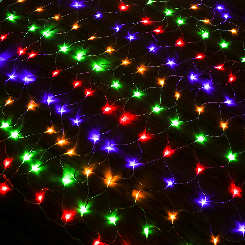 铭汇通太阳能彩灯渔网灯led网灯灯闪灯串灯满天星过年户外防水春节树