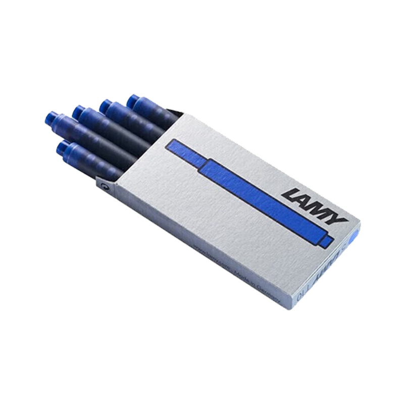 凌美（LAMY）鋼筆墨水芯 配件墨膽墨囊T10 藍色5支一盒 一次性使用便捷 德國進(jìn)口
