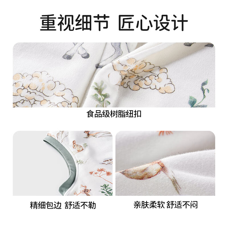 ELLE BABY儿童马甲宝宝背心夹棉秋冬款轻薄保暖护肚外穿A类可机洗 深海趣游 100 【推荐尺码100cm-90cm】