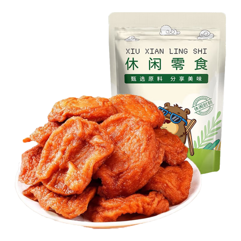 憨豆熊苹果干即食无添加红富士苹果干孕妇零食原切果肉果脯休闲零食 【无添加苹果干】250g*2袋