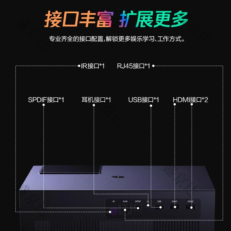 腾讯极光投影腾讯极光家用投影仪 真1080P高清会议投屏办公酒店民宿商超定制大屏2025新款智能投影 腾讯极光D2Pro投影仪+简易抗光幕+支架+u盘+ 标配