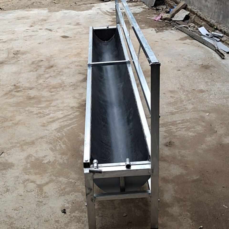 喜普单面羊食槽养殖单槽可反转羊食槽带栏杆家用喂羊 2米输送带翻转