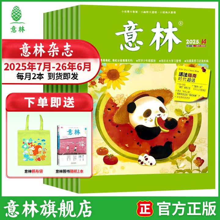 意林杂志 2026年期刊全年订阅 25/24年意林1-12月杂志 初高中生课外阅读写作积累期刊杂志下单送帆布袋 【跨年期刊】意林25年7-26年6月（共24本）