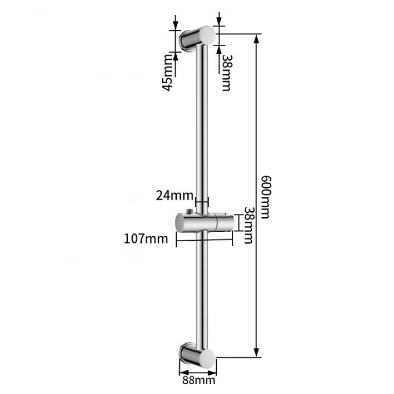 科固（KEGOO）花灑升降桿淋浴噴頭支架固定器洗澡手持蓮蓬頭滑套底座 【升降桿滑套】花灑通用