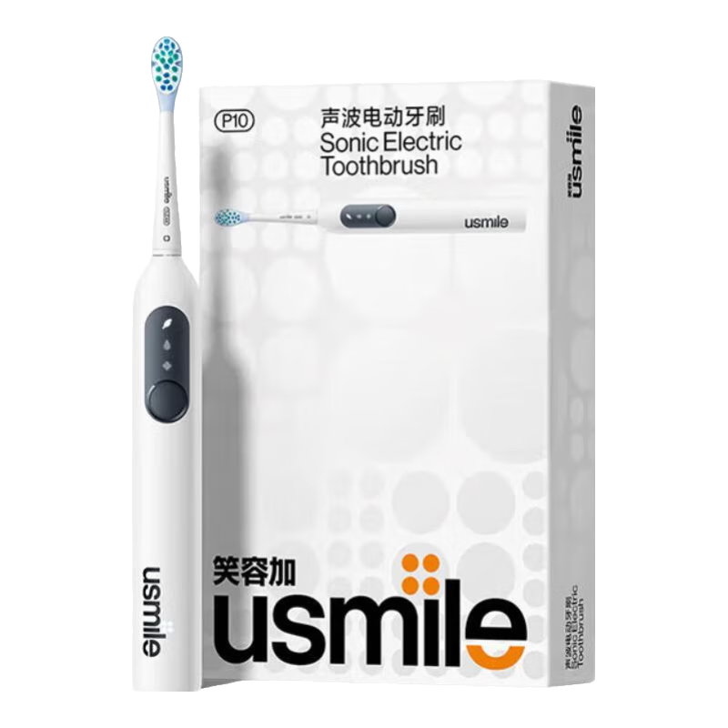 usmile笑容加电动牙刷P10 【520礼物】声波震动旅行送成人送男女朋友生日实用性价比礼品礼物 P10 鸢尾蓝-2刷头