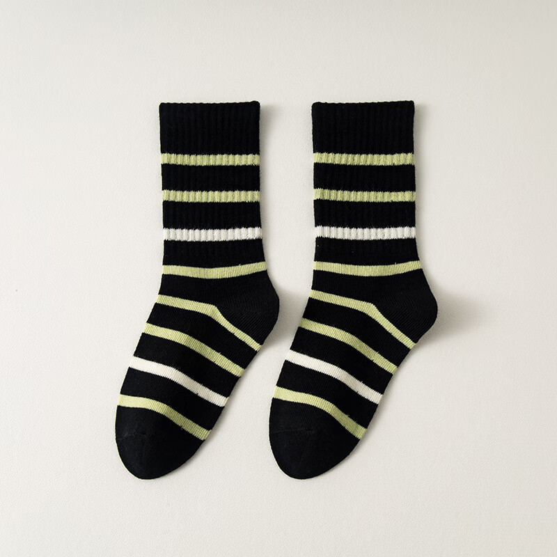 caramella儿童袜男童女童秋冬季棉袜亲肤透气中筒袜休闲舒适小中大童袜子 男童字母款5色 5双 9-12岁 (XL)