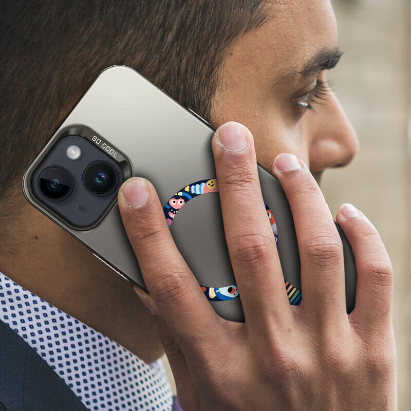 霸时代适用 iPhone15plus手机壳苹果15plus保护套全包磁吸超薄简约时尚创意卡通彩银防摔女男款外壳 彩银imd磁吸【小怪兽派对】 iPhone15plus