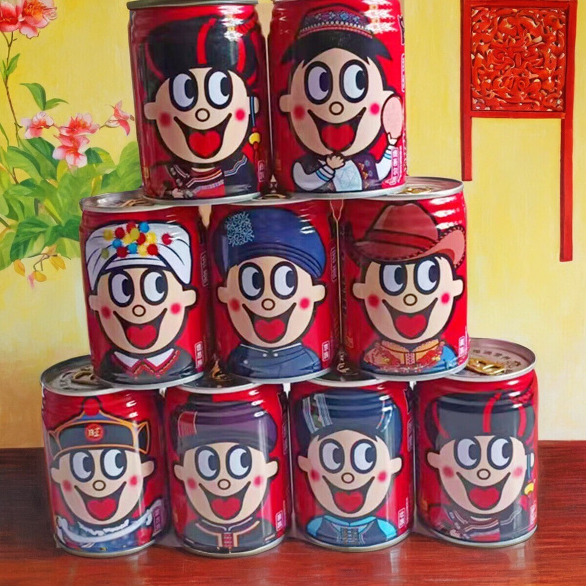 旺旺旺仔牛奶复原乳12罐装245ml*24罐/多口味/多规格早餐奶含乳饮品早 民族图245*12罐 26年12月到期散装