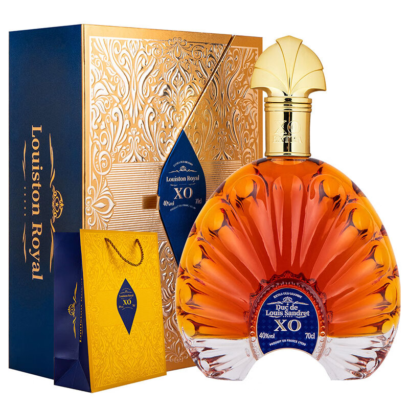 LOUISTON ROYAL皇家路易斯顿法国XO白兰地 700ml 40度 法国原瓶原装进口 洋酒 皇家路斯顿特醇XO 700mL 1瓶 配礼盒