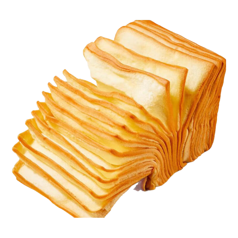 比比赞水牛乳千层吐司面包学生宿舍早餐代餐办公室休闲网红小零食 【2包】牛乳千层吐司80g*2包