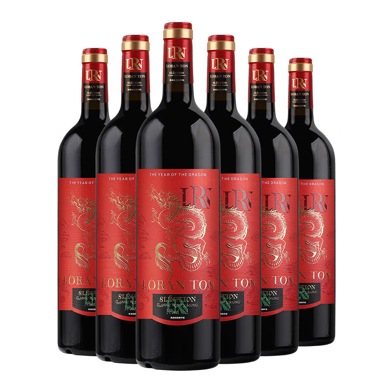洛兰顿 酒庄红酒龙腾干红葡萄酒法国进口原酒6瓶整箱 龙腾干红750mL*6瓶