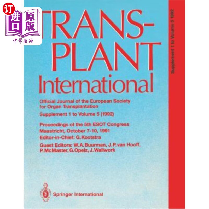海外直订医药图书transplant international official journal of the