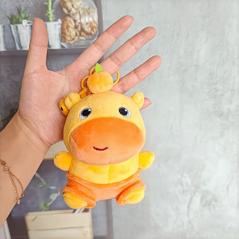 知酷水豚噜噜挂件毛绒玩偶小挂件可爱公仔钥匙扣包包挂饰周边 水豚噜噜挂钩【无玩偶】 赠挂钩