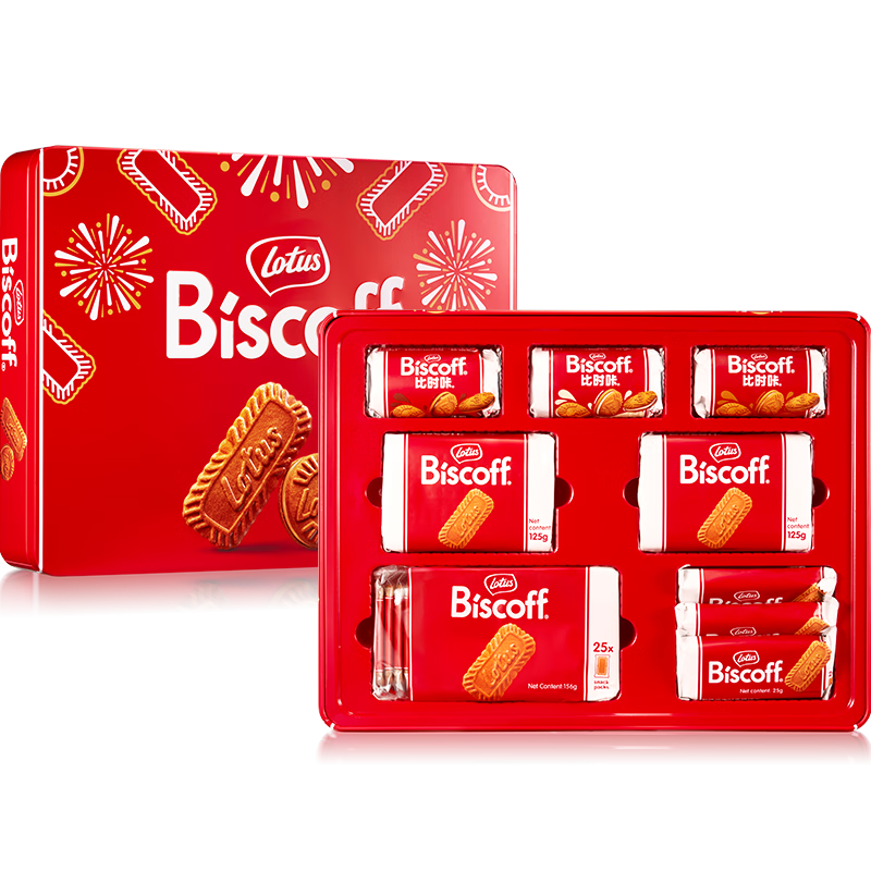 Lotus Biscoff比时咔比利时焦糖饼干送礼礼盒631g休闲食品