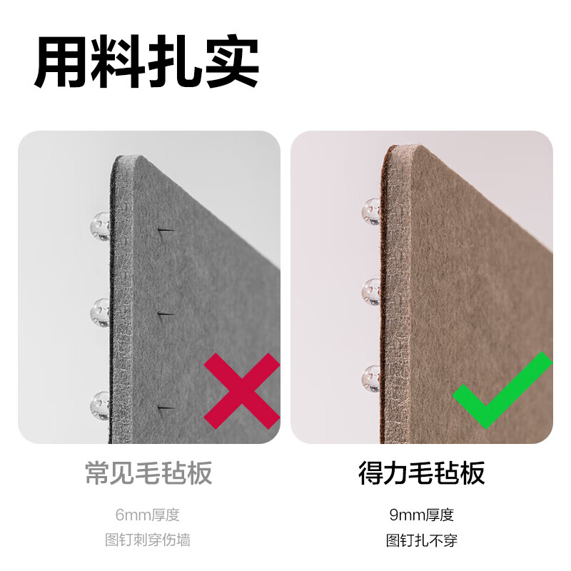 得力毛毡板墙贴免打孔照片墙背景板高级感客厅拍立得照片墙diy装饰家庭照片展示墙毛毡版背景墙 【相月棕】80*180CM 【免打孔+0甲醛无异味+高粘性可移除】