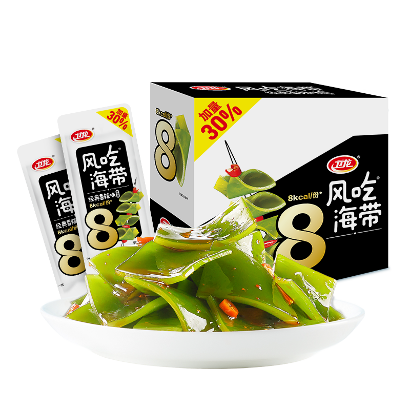 卫龙风吃海带加量装400g送女友礼物 国产海带下饭菜休闲小零食